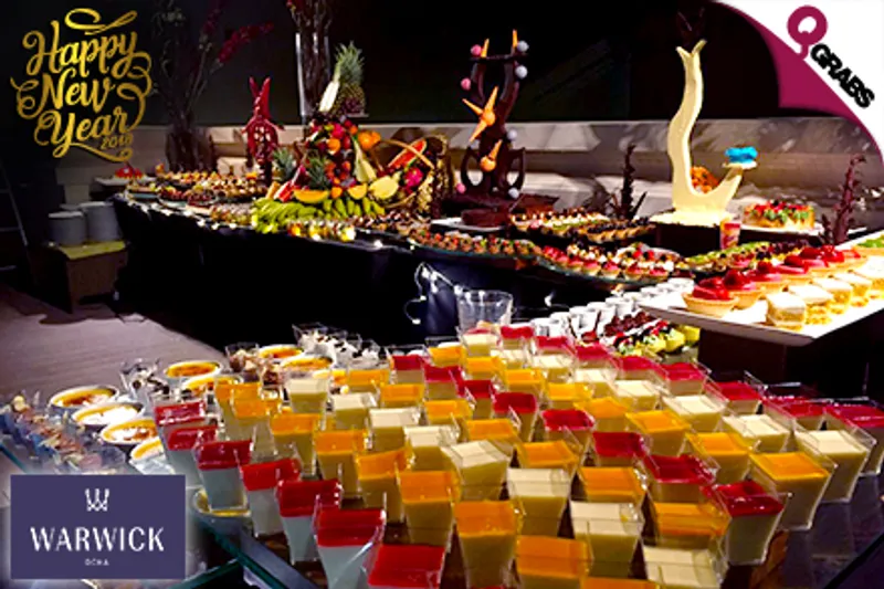 From QR62 Bring in the New Year with some Delicious BBQ & Seafood Buffet at the MoonDeck Restaurant in Warwick Doha! (Up to QR250 Value)